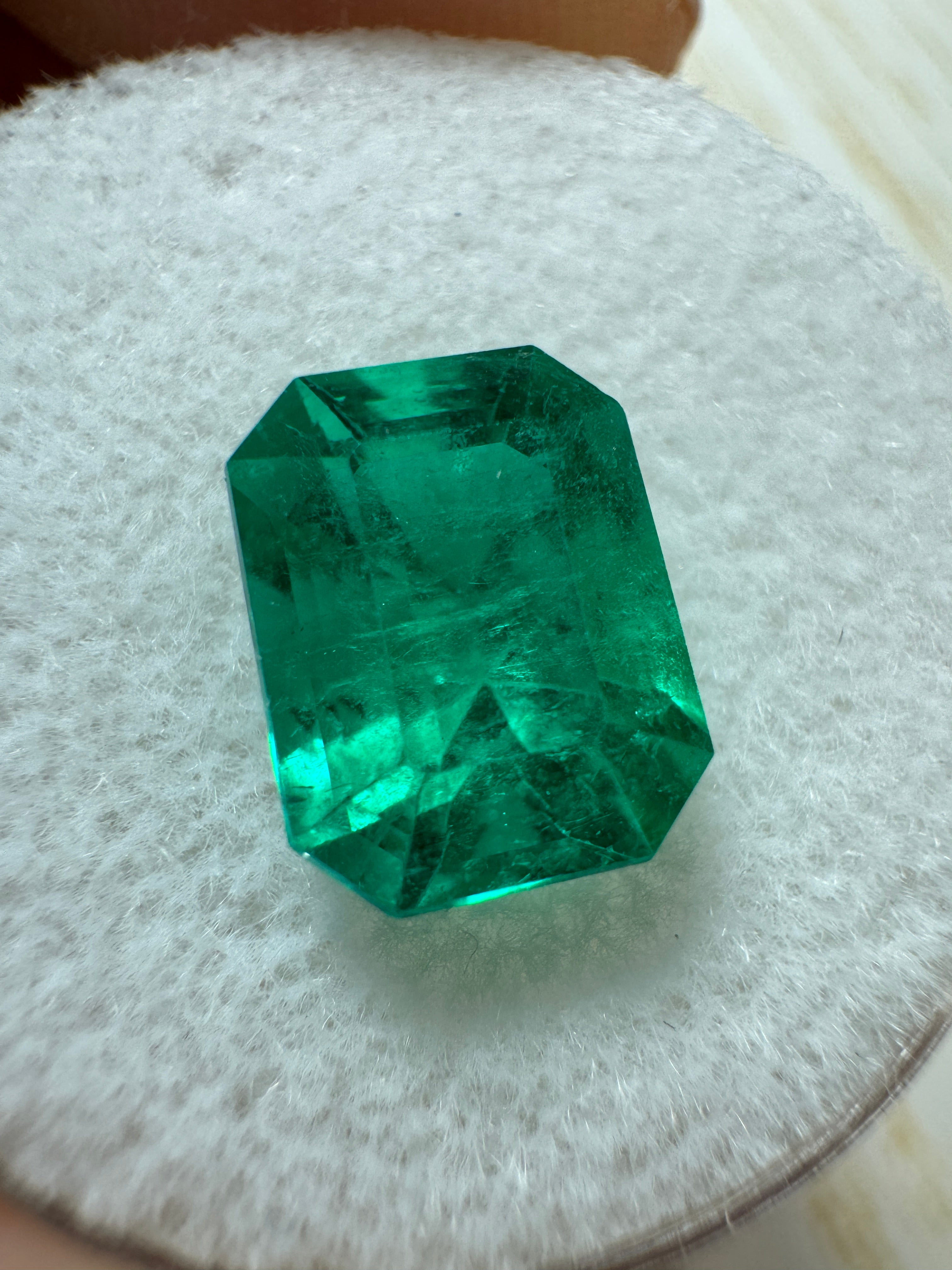 Special Listing For Duncan - 2.96 Carat 10x7.5 Intense Bluish Green Natural Loose Colombian Emerald- Emerald Cut - JR Colombian Emeralds