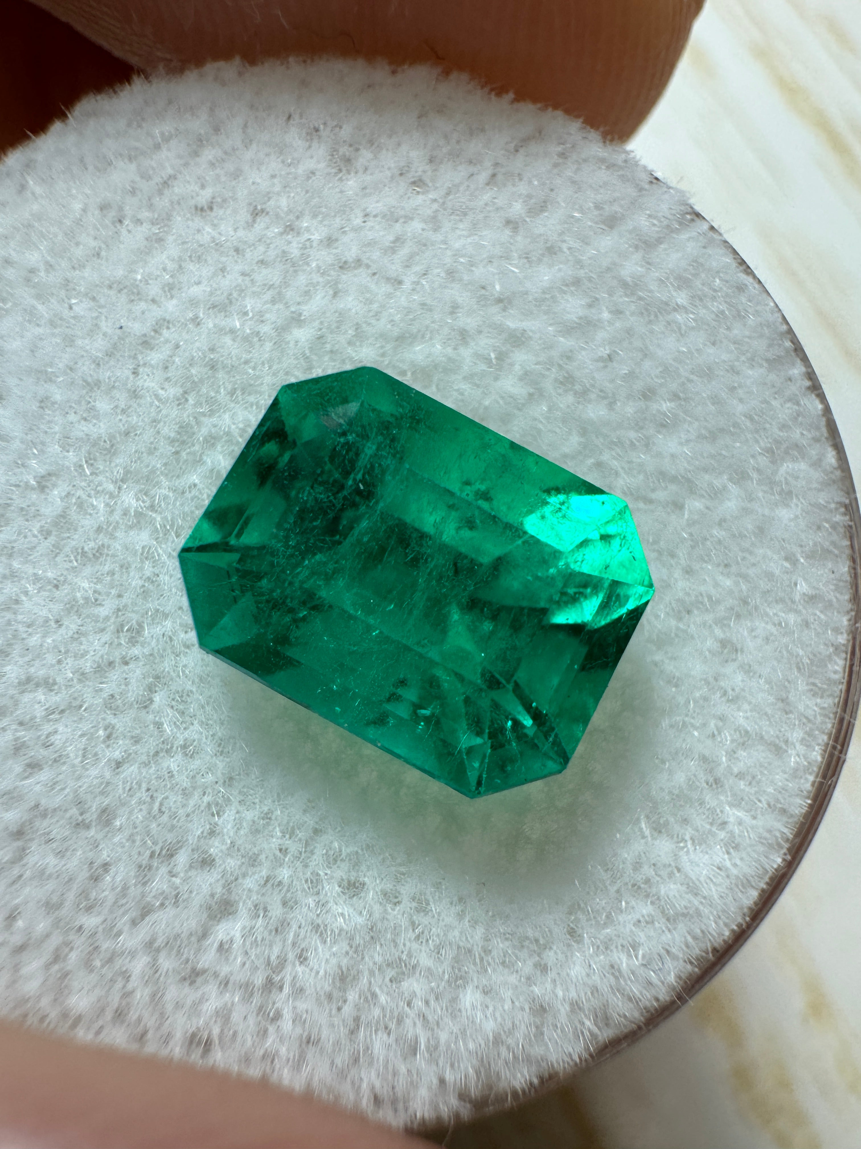 Special Listing For Duncan - 2.96 Carat 10x7.5 Intense Bluish Green Natural Loose Colombian Emerald- Emerald Cut - JR Colombian Emeralds