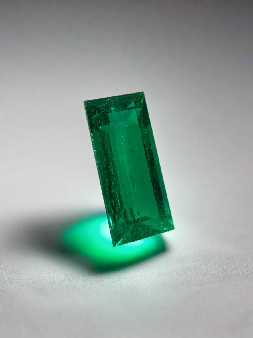 1.38 Carat AAA+ Muzo 10x5 Natural Loose Colombian Emerald-Baguette