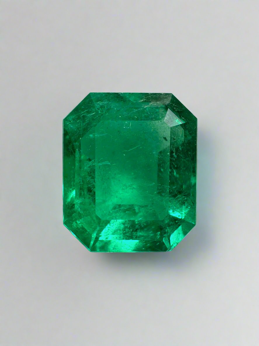 3.12 Carat Pure Muzo Green Natural Loose Colombian Emerald-Emerald Cut