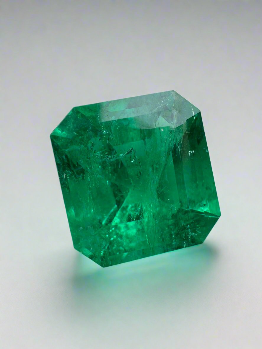 3.49 Carat 9.5x9 Vivid Muzo Green Natural Loose Colombian Emerald-Emerald Cut