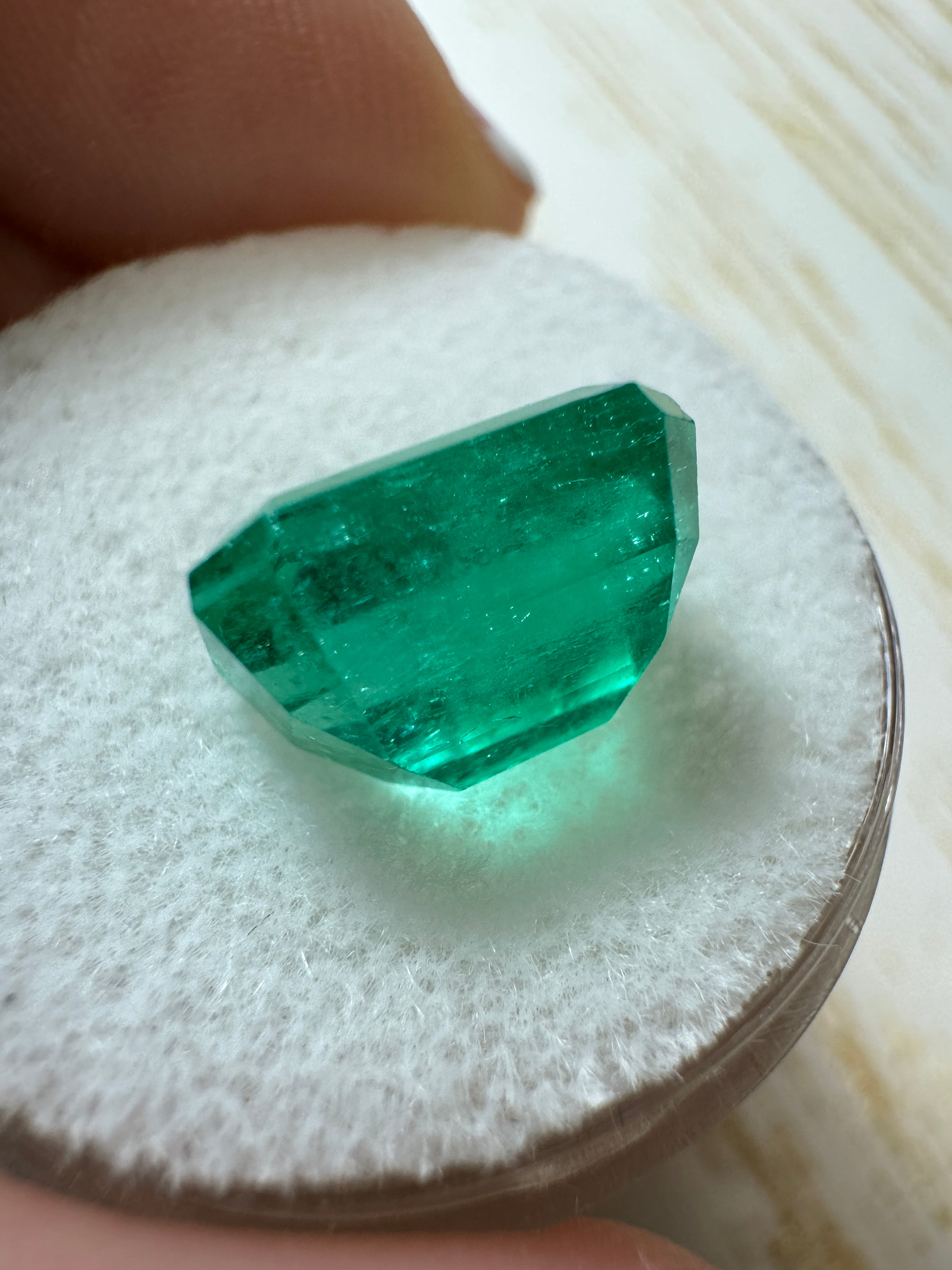 4.53 Carat 11x8 Vivid Muzo Green Natural Loose Colombian Emerald-Emerald Cut - JR Colombian Emeralds