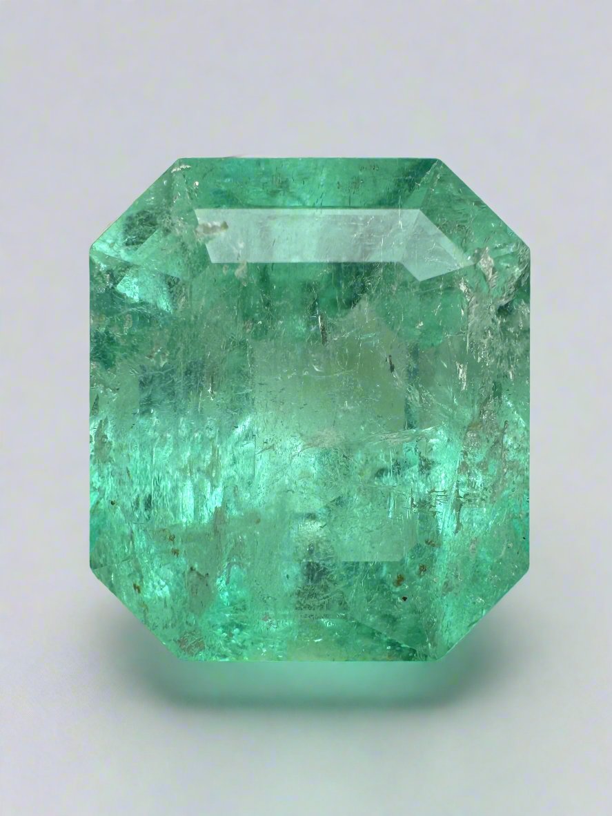 20.44 Carat Large 18x16 XL Medium Loose Colombian Emerald- Emerald Cut