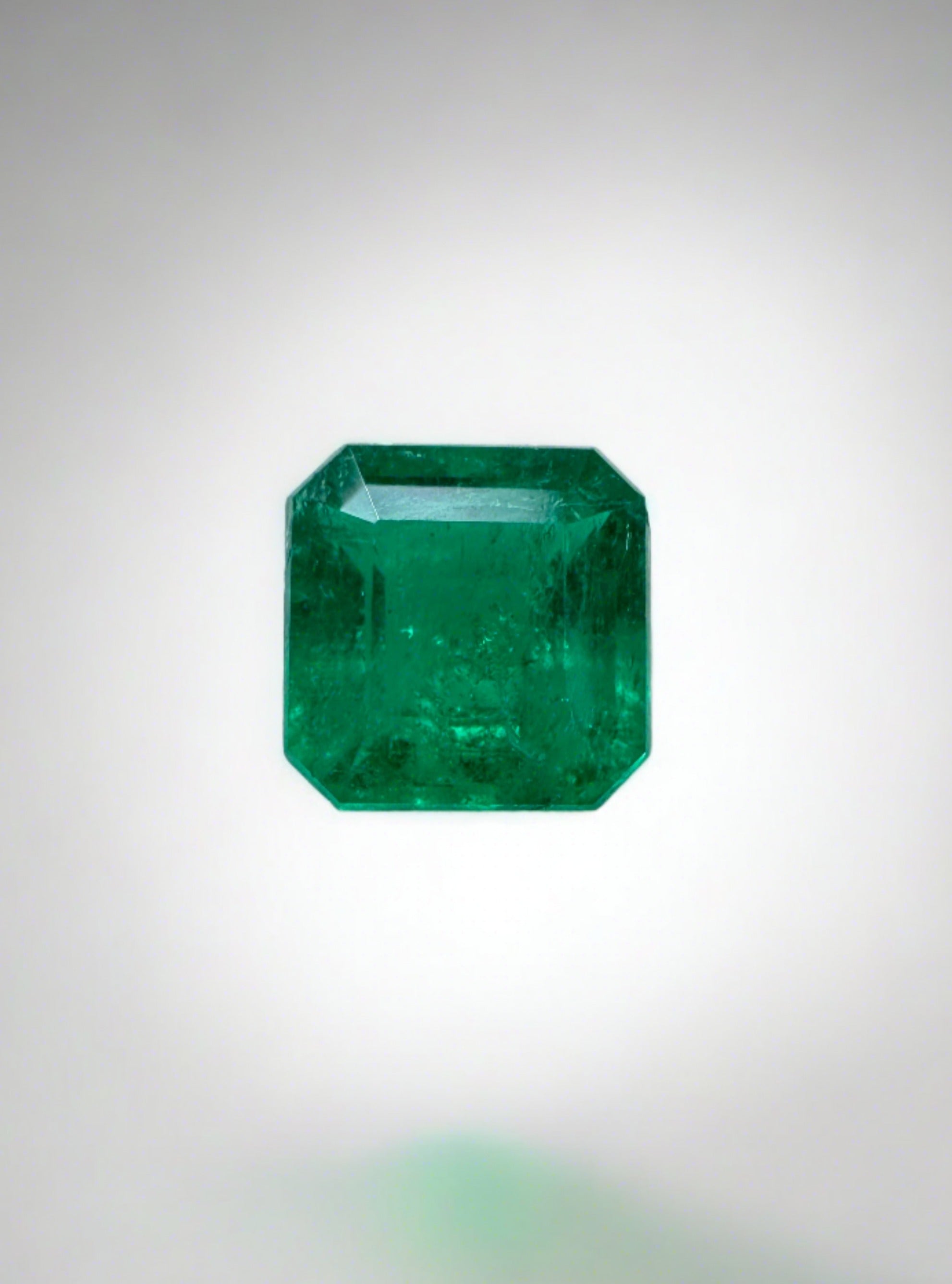 0.85 Carat 5.5x5.5 Muzo Green Natural Loose Emerald-Asscher Cut - JR Colombian Emeralds