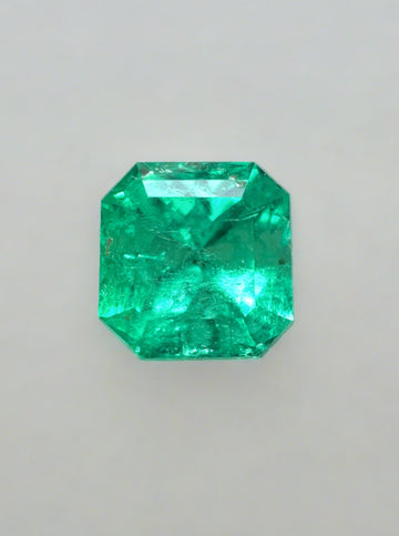 1.01 Carat Asscher Cut Natural Unset Colombian Emerald-Square Cut