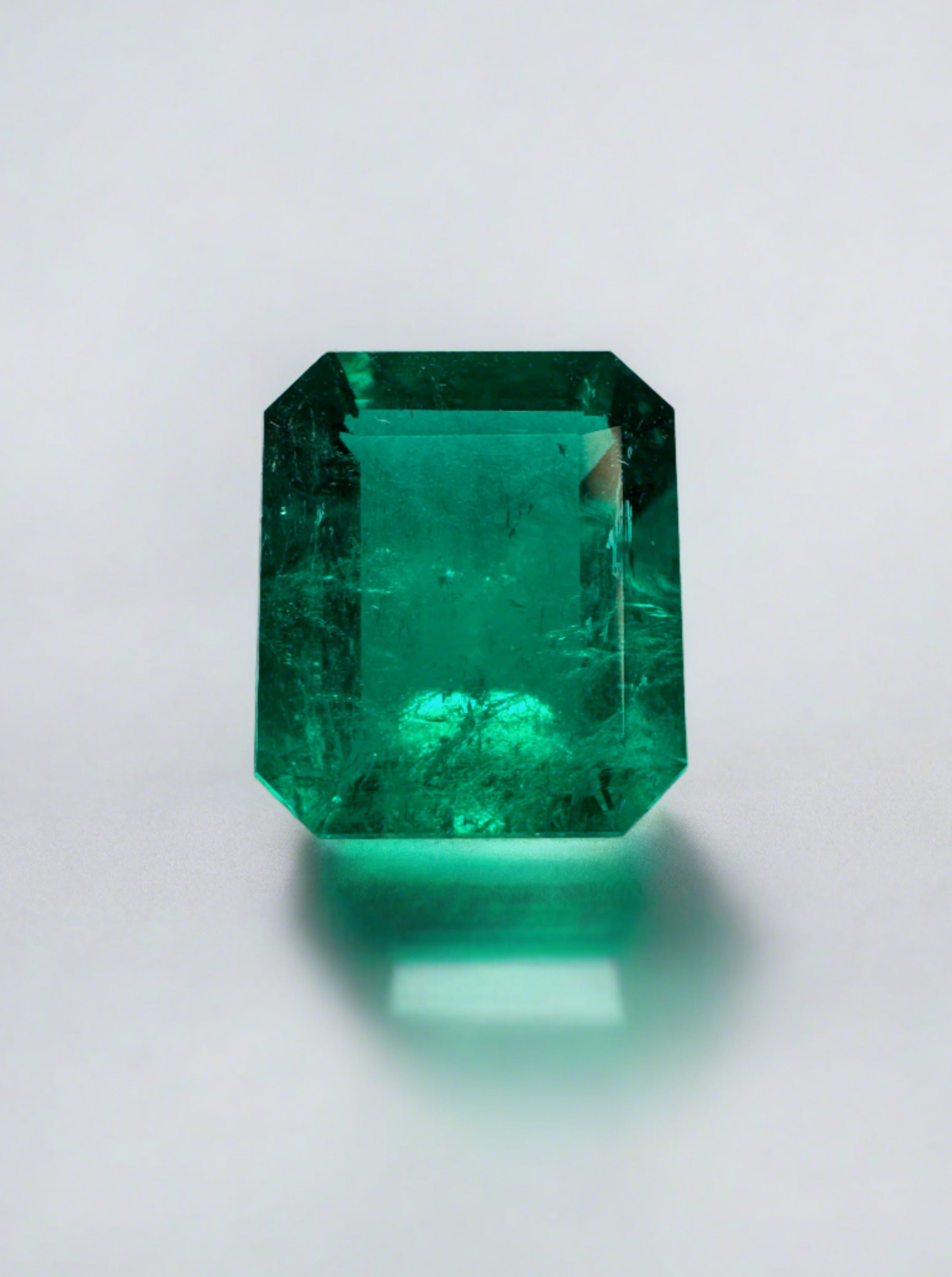 1.25 Carat 7.5x6.5 AAA+ Muzo Green Loose Colombian Emeralds-Emerald Cut - JR Colombian Emeralds