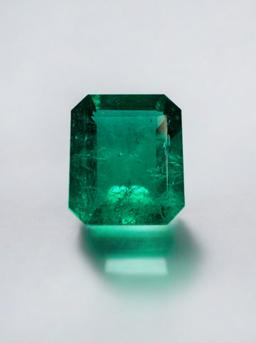 1.25 Carat 7.5x6.5 AAA+ Muzo Green Loose Colombian Emeralds-Emerald Cut