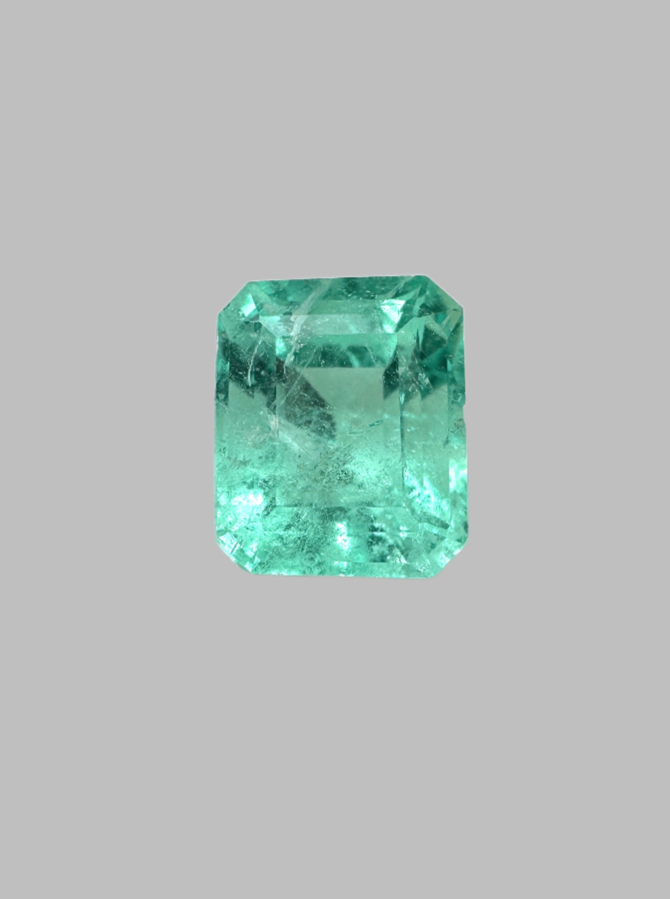 1.48 Carat Emerald Cut Natural Unset Colombian Emerald - JR Colombian Emeralds