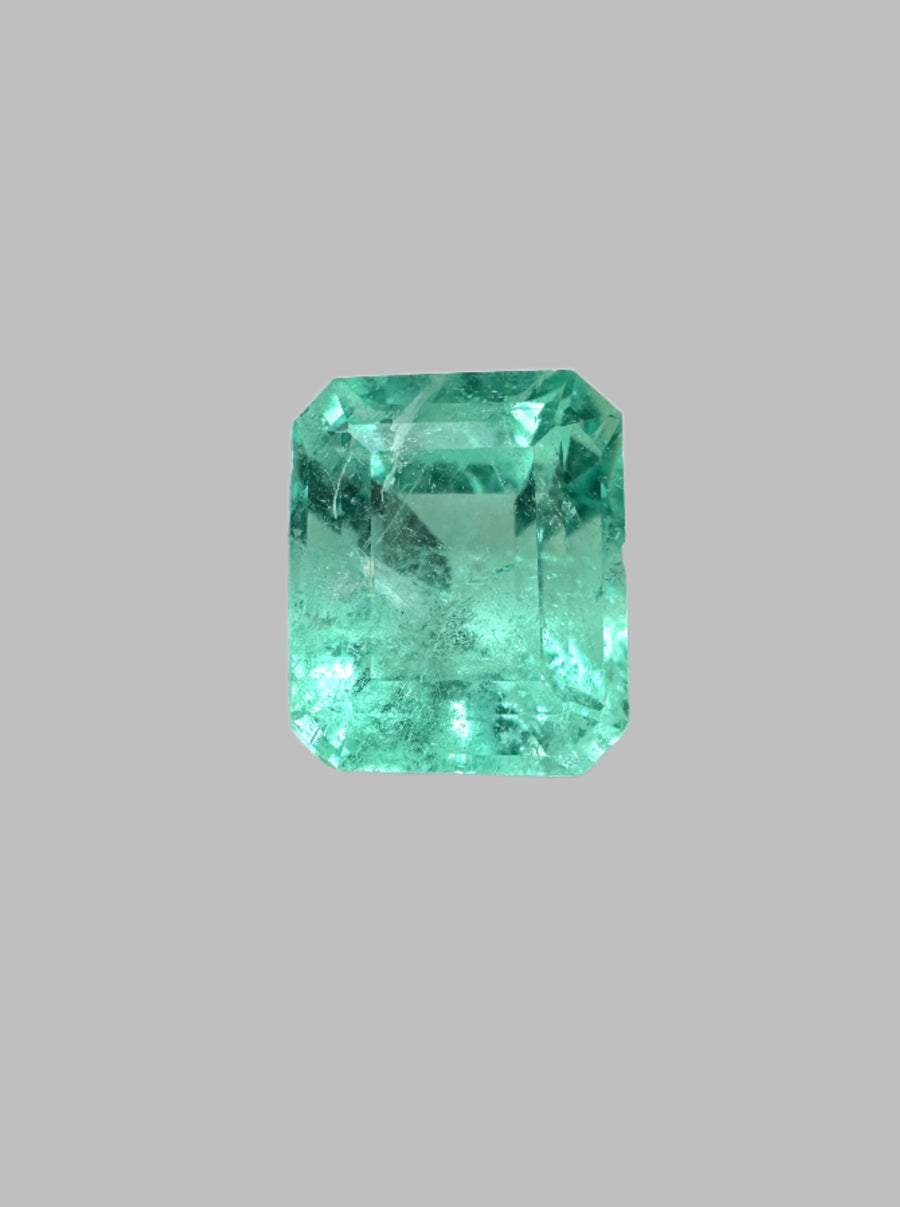 1.48 Carat Emerald Cut Natural Unset Colombian Emerald