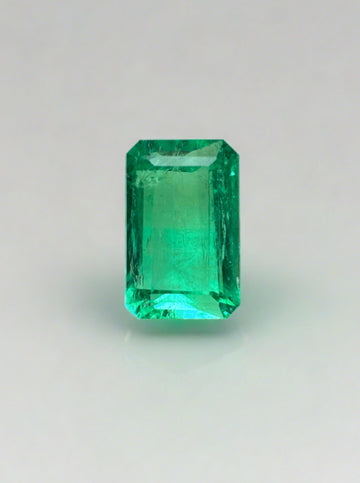 1.50 Carat 8x5 Elongated Muzo Green Natural Loose Colombian Emerald- Emerald Cut