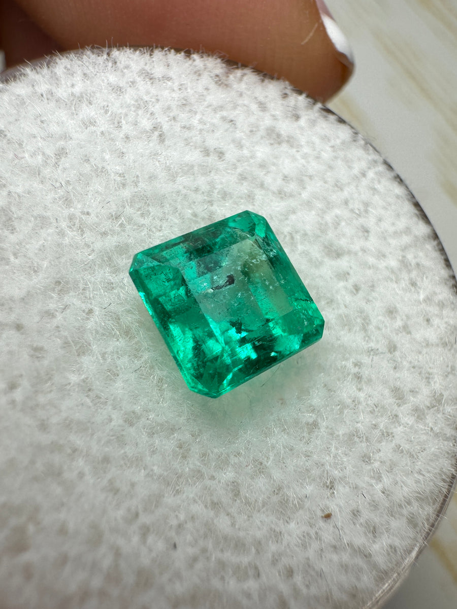 1.69 Carat 7x7 Captivating Natural Loose Colombian Emerald-Asscher Cut