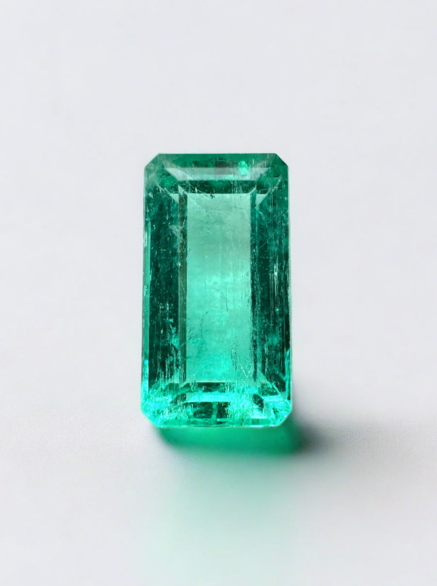 1.75 Carat Bright Bluish Green Loose Colombian Emerald- Emerald Cut