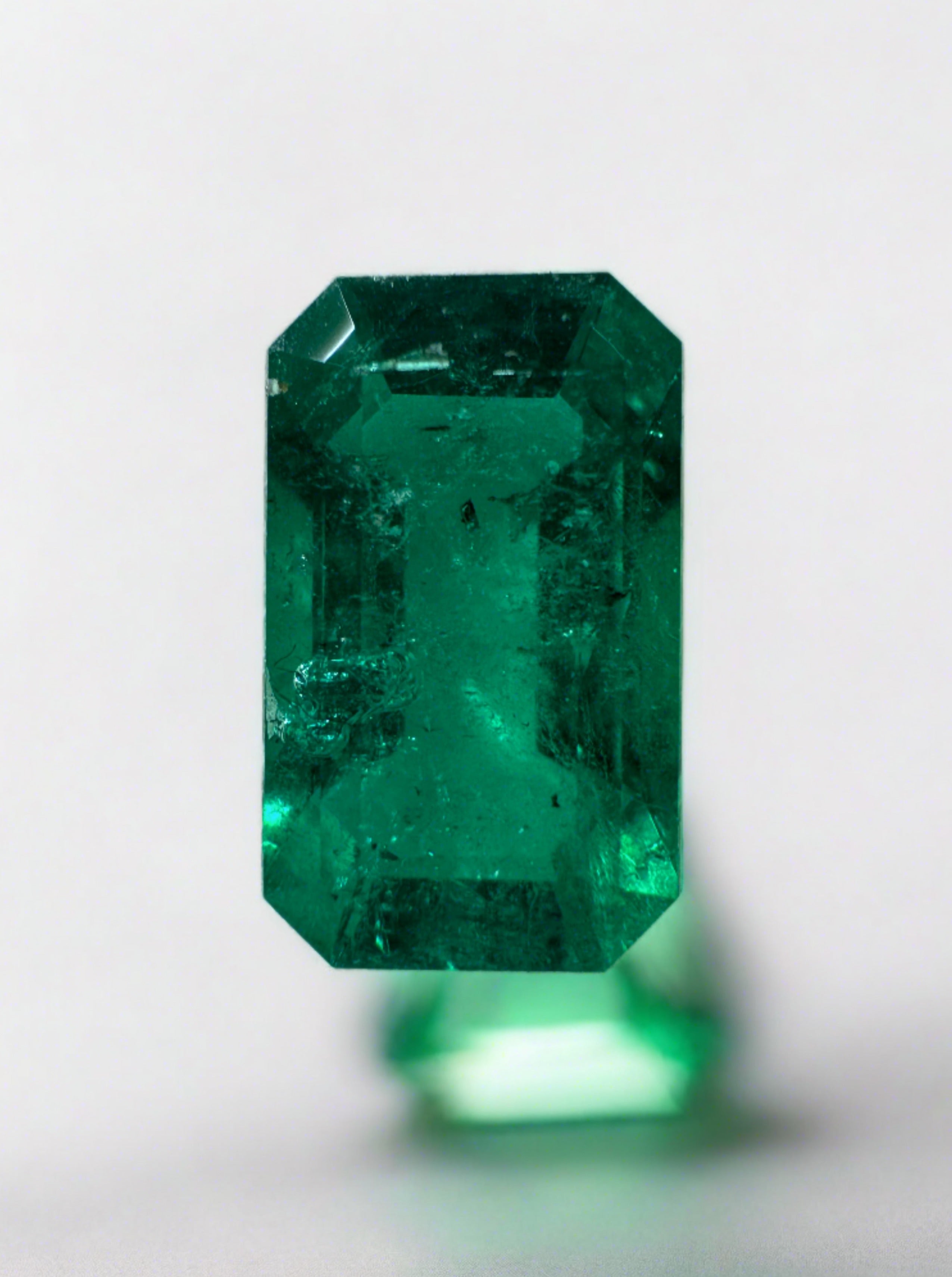 1.82 Carat 10x6 AAA+ Muzo Green Loose Colombian Emerald- Emerald Cut Muzo Mine Emerald - JR Colombian Emeralds