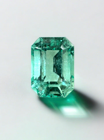 1.91 Carat 8x6 Ideal Astrological Green Natural Loose Colombian Emerald- Emerald Cut