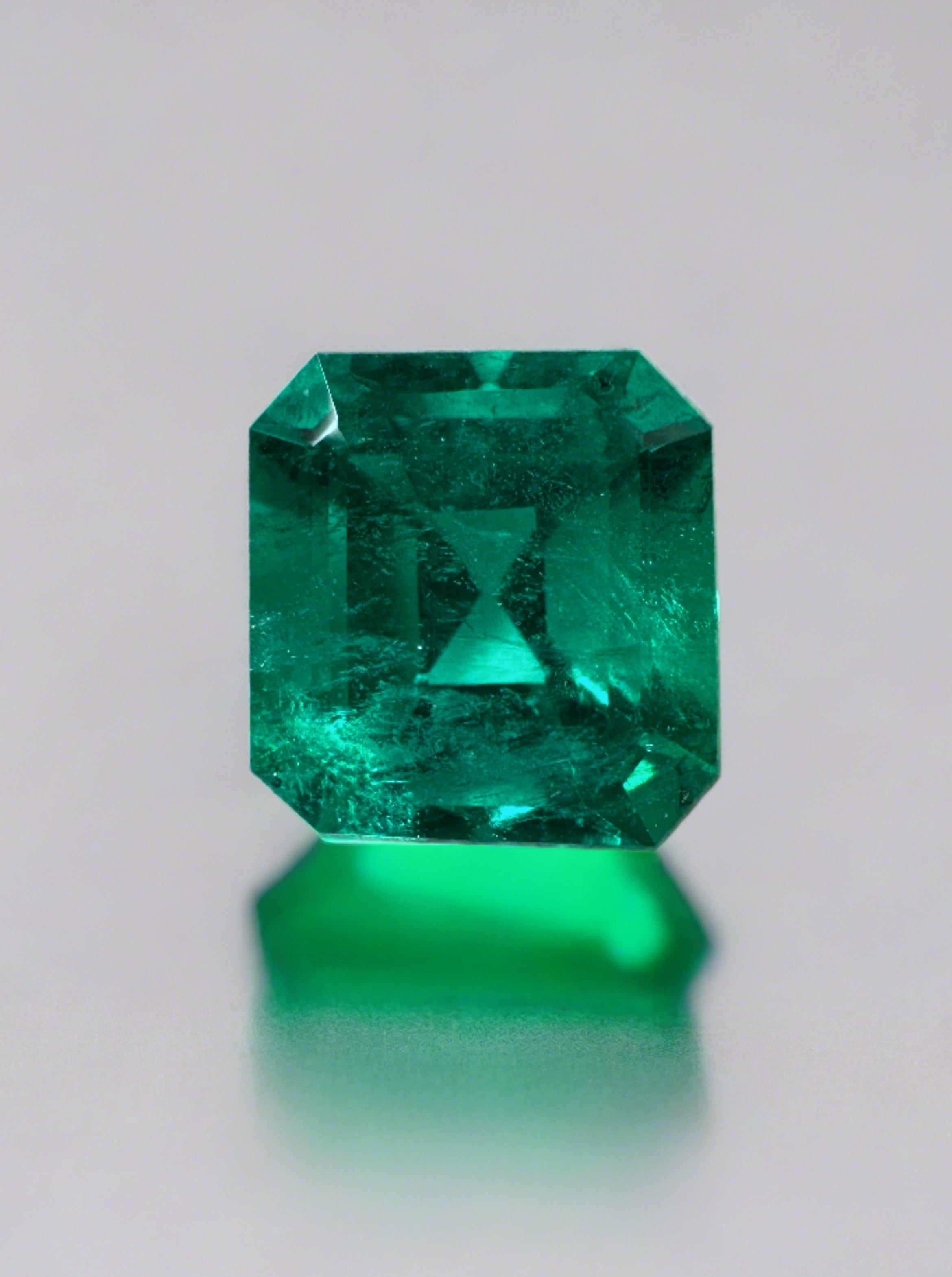 1.92 Carat AAA+ GIA CERTIFIED Investment Grade Muzo Green Natural Loose Colombian Emerald-Asscher Cut - JR Colombian Emeralds