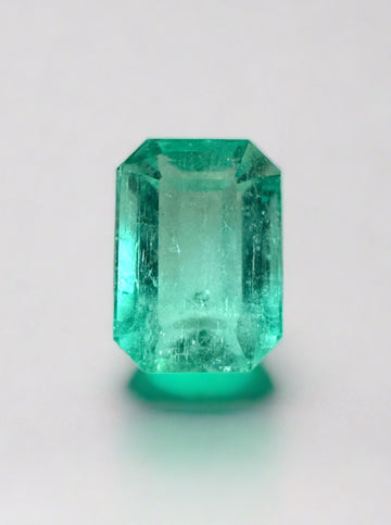 1.99 Carat 8x6 Light Green Natural Loose Colombian Emerald-Emerald Cut