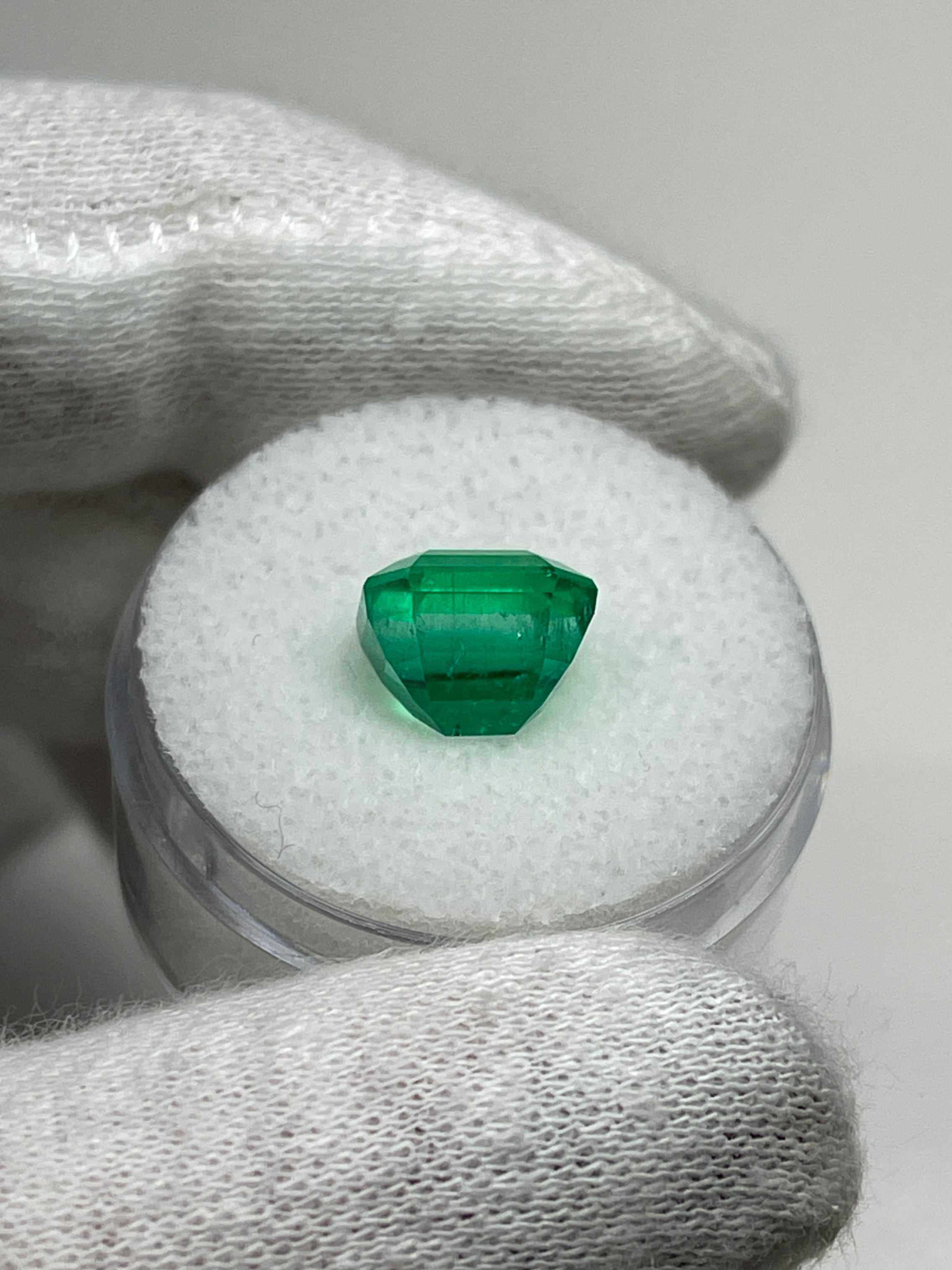 3.90 Carat AAA Vivid Muzo Natural Loose Colombian Emerald-Emerald Cut