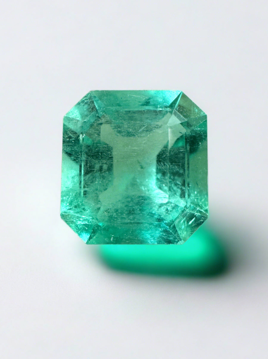 2.09 Carat 8x8 Medium Green Natural Loose Colombian Emerald- Asscher Cut