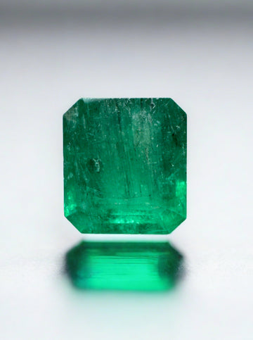2.25 Carat Dark Green Natural Loose Brazilian Emerald-Asscher Cut