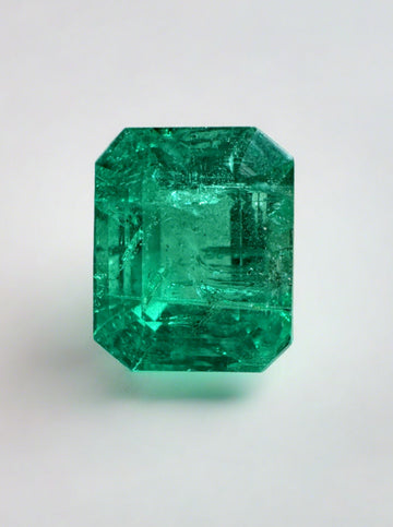 2.26 Carat 8.5x7 Medium Green Natural Loose Zambian Emerald- Emerald Cut