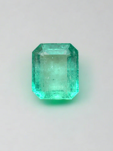 2.34 Carat 9x7.5 Light Bluish Natural Loose Colombian Emerald-Emerald Cut