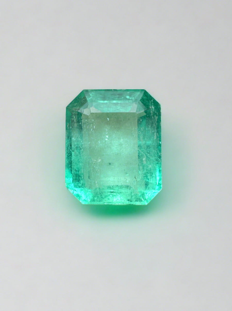 2.34 Carat 9x7.5 Light Bluish Natural Loose Colombian Emerald-Emerald Cut