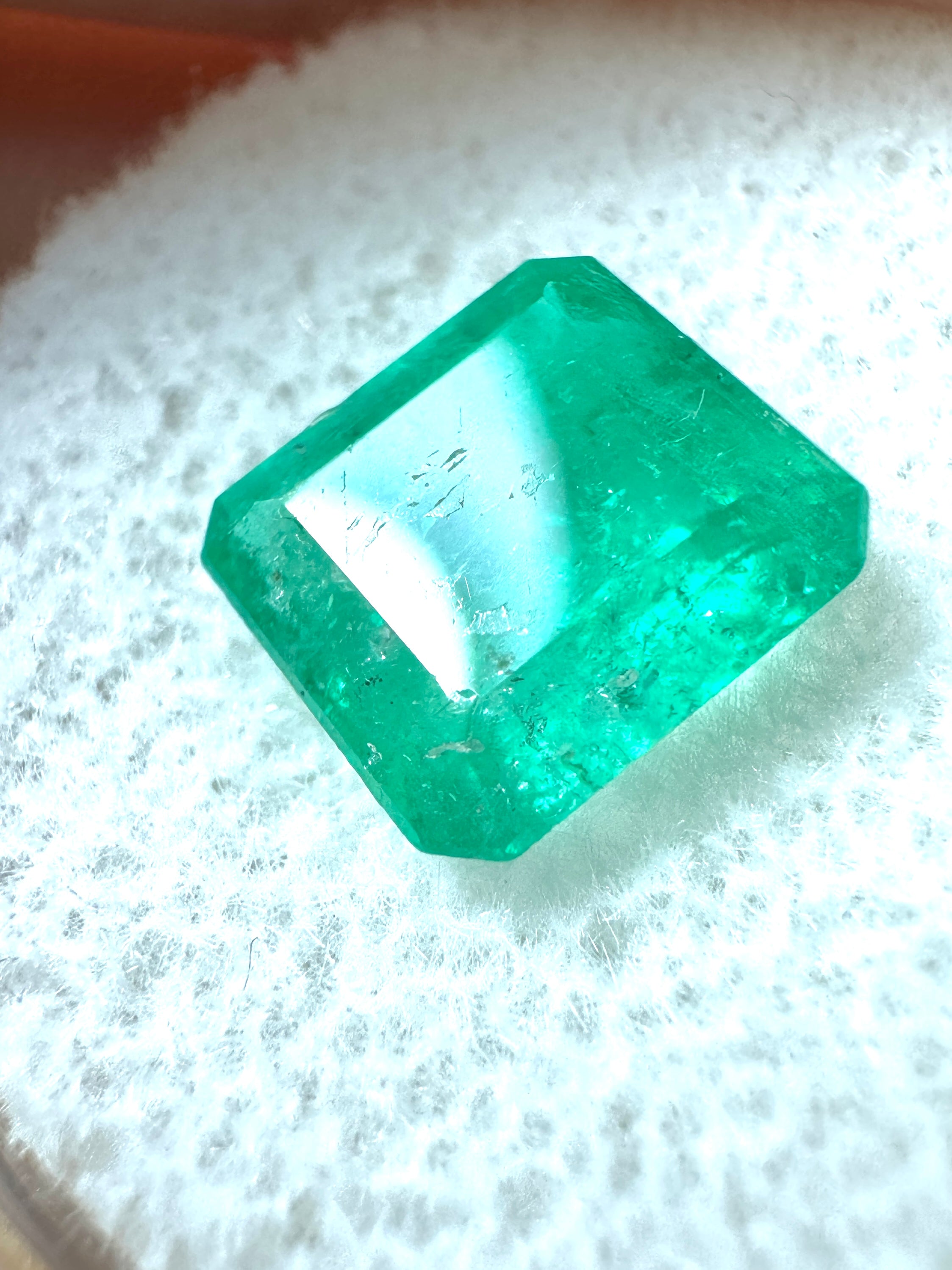 2.39 Carat Natural Loose Colombian Emerald- Asscher Cut - JR Colombian Emeralds