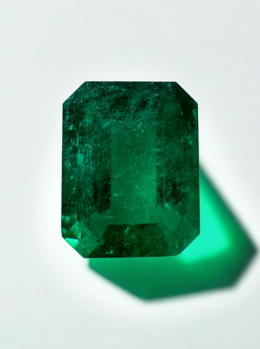 2.40 Carat 9.5x7.5 Dark Green Natural Loose Colombian Emerald- Emerald Cut