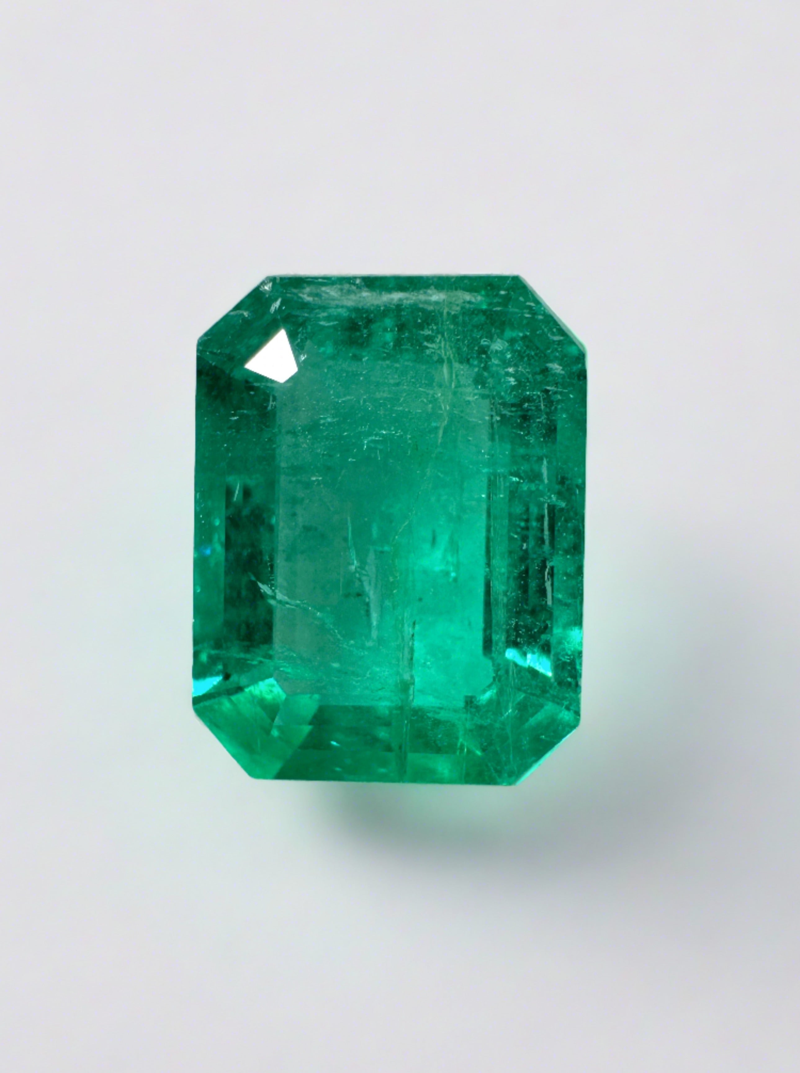 2.50 Carat 10x7.5 Deep Green Natural Loose Colombian Emerald-Classic Emerald Cut - JR Colombian Emeralds