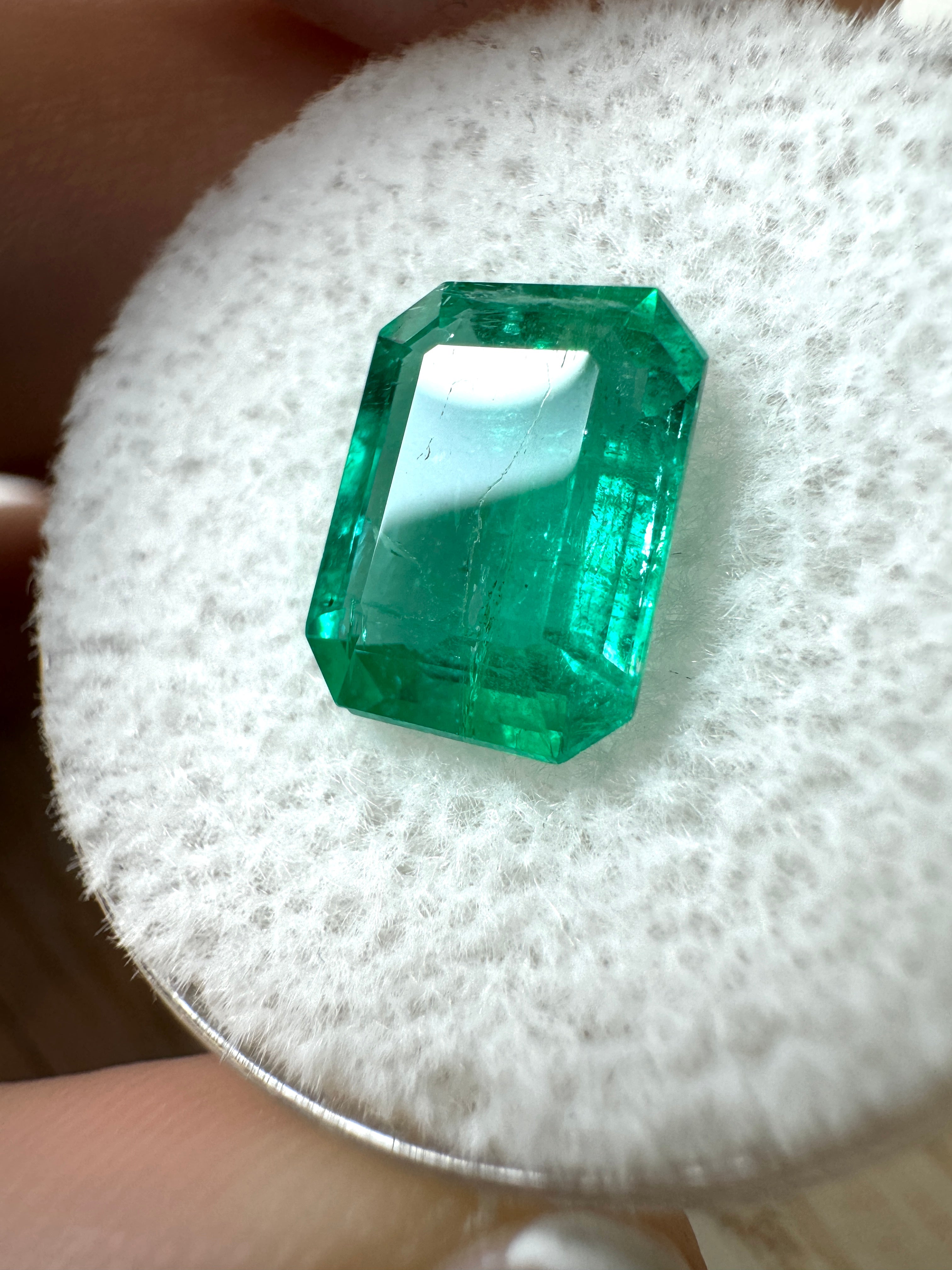 2.50 Carat 10x7.5 Deep Green Natural Loose Colombian Emerald-Classic Emerald Cut - JR Colombian Emeralds