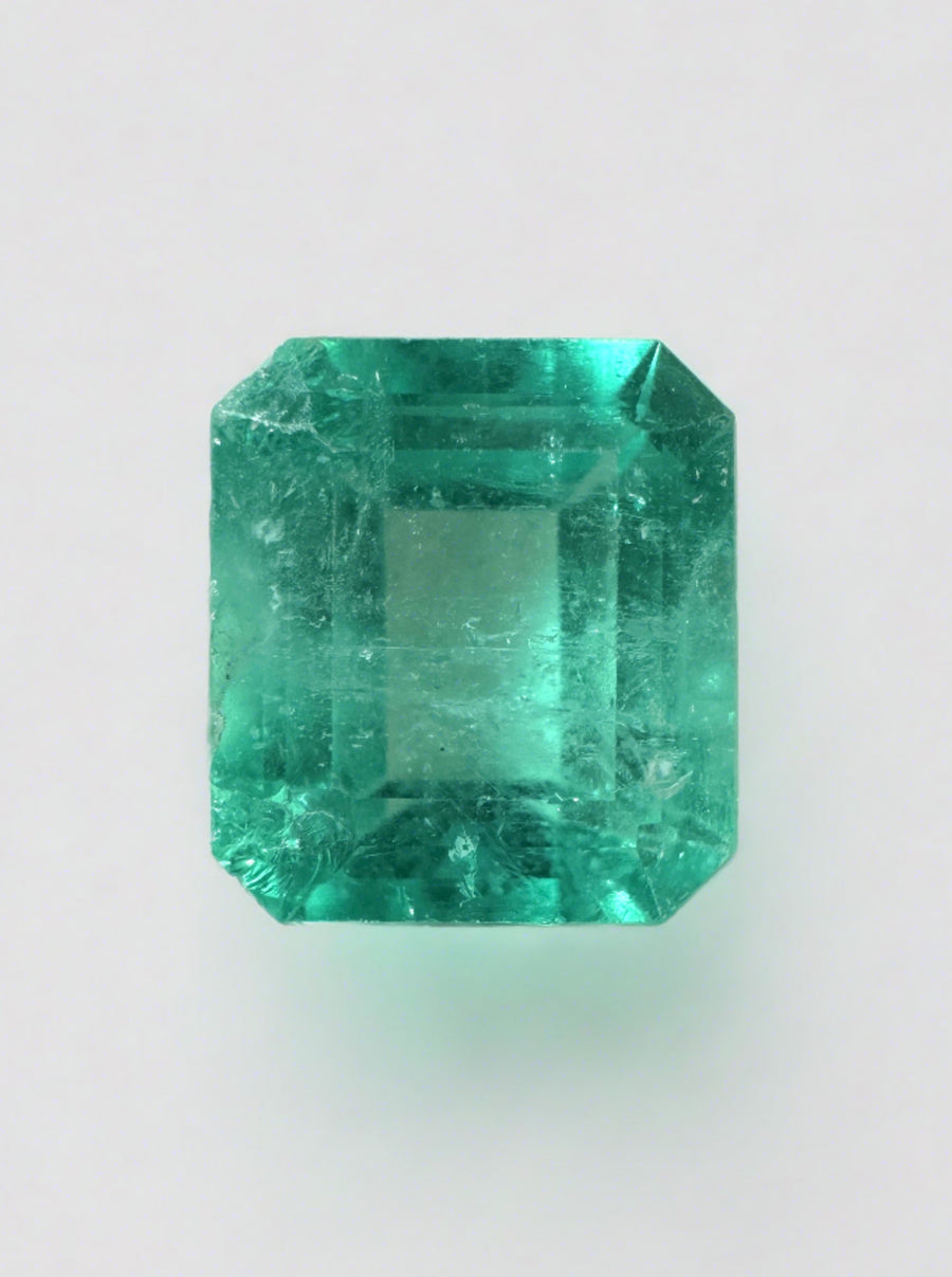2.65 Carat 8x8 Green Natural Loose Colombian Emerald- Asscher Cut