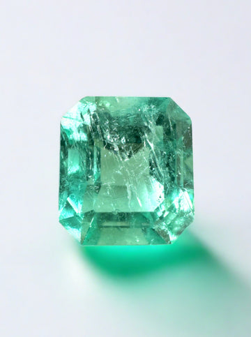 2.73 Carat 9x8 Medium Green Natural Loose Colombian Emerald- Emerald Cut