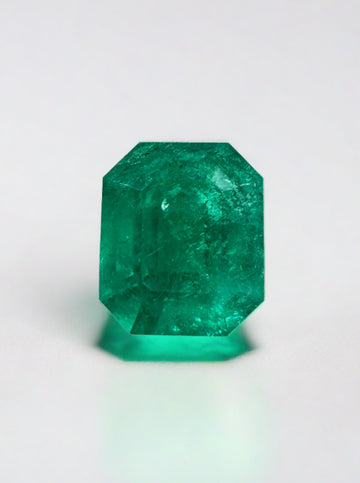 2.74 Carat 9x7.7 Deep Bluish Green Natural Loose Colombian Emerald- Emerald Cut
