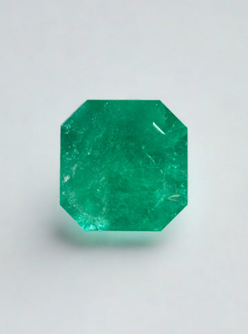 2.82 Carat 8.6x8.6 Vibrant Natural Loose Colombian Emerald-Asscher Cut