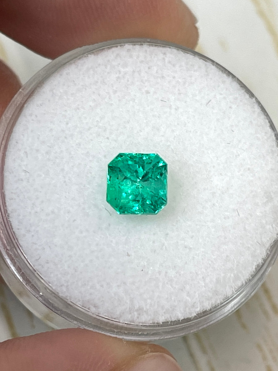 Unset Colombian Emerald: 1.01 Carat Asscher Cut - Genuine Square-Cut Gemstone