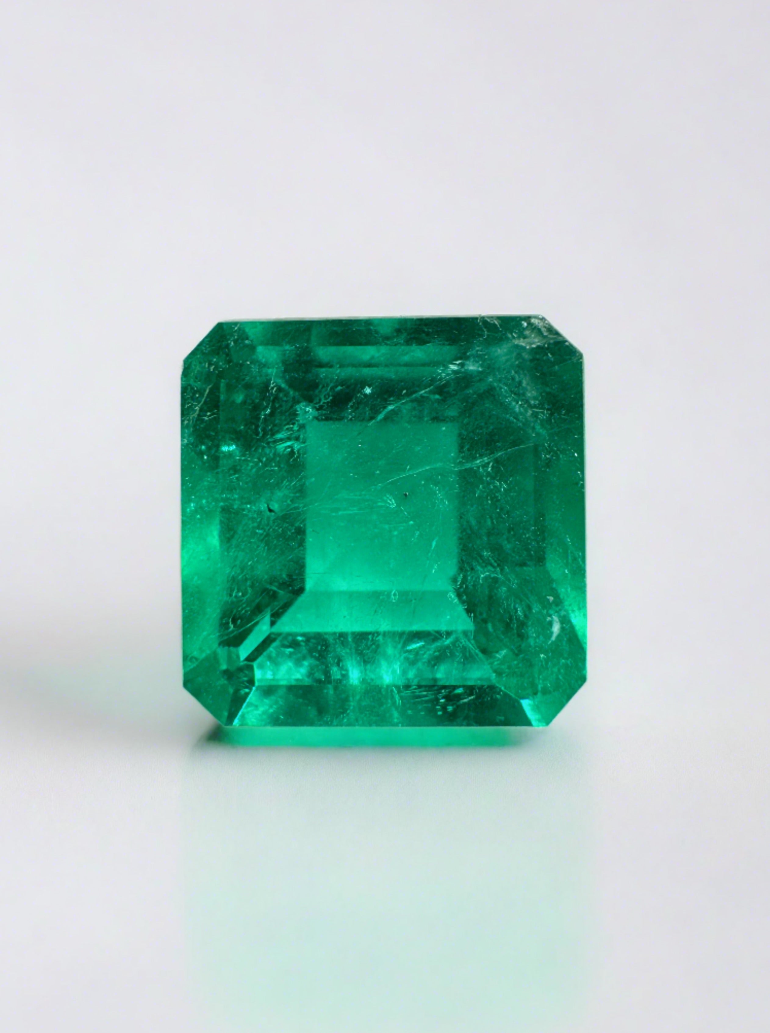 2.68 Carat Natural Loose Colombian Emerald-Asscher Cut - JR Colombian Emeralds