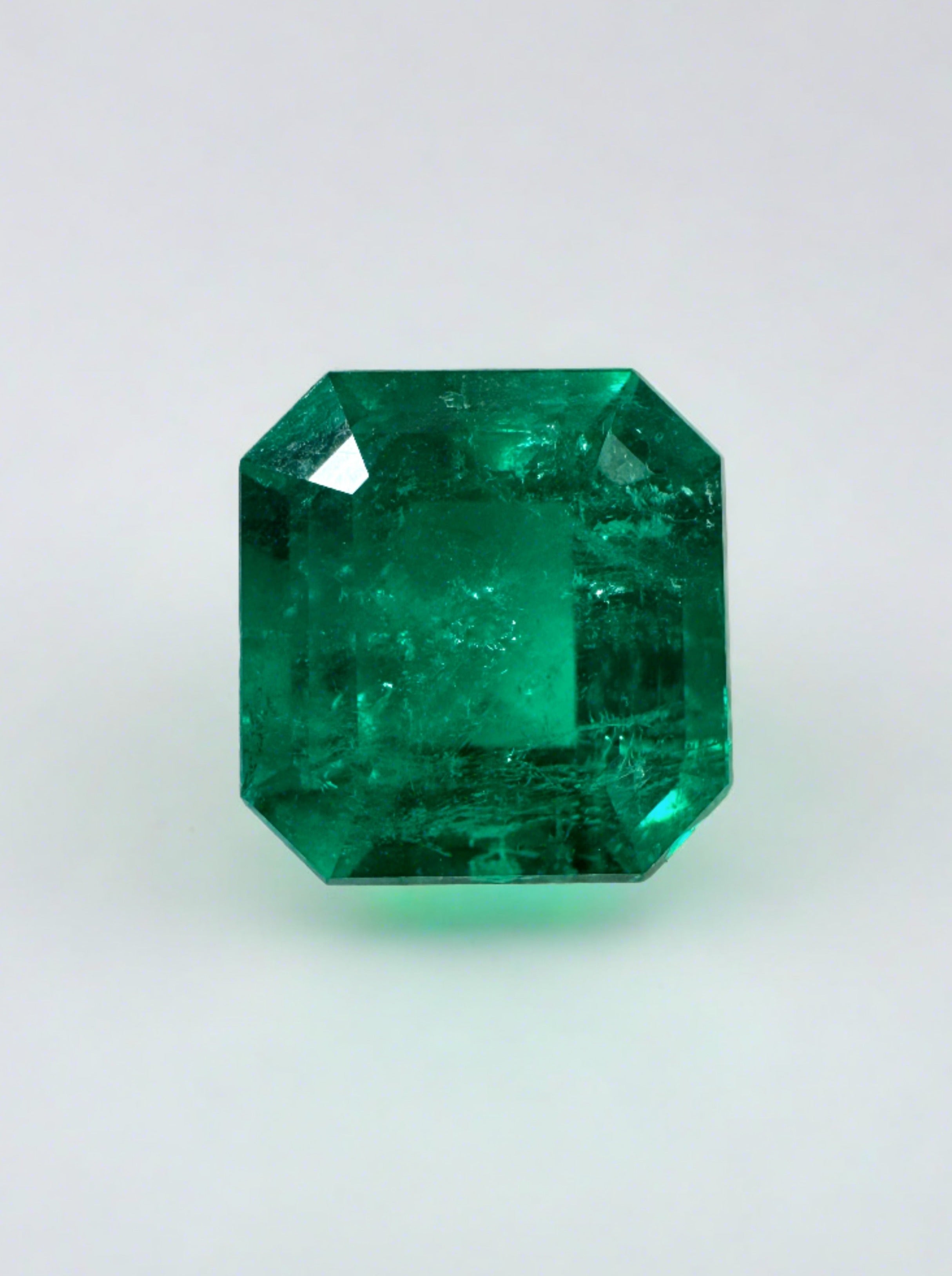 2.88 Carat GIA certified Vivid Muzo Green Natural Loose Colombian Emerald-Asscher Cut - JR Colombian Emeralds