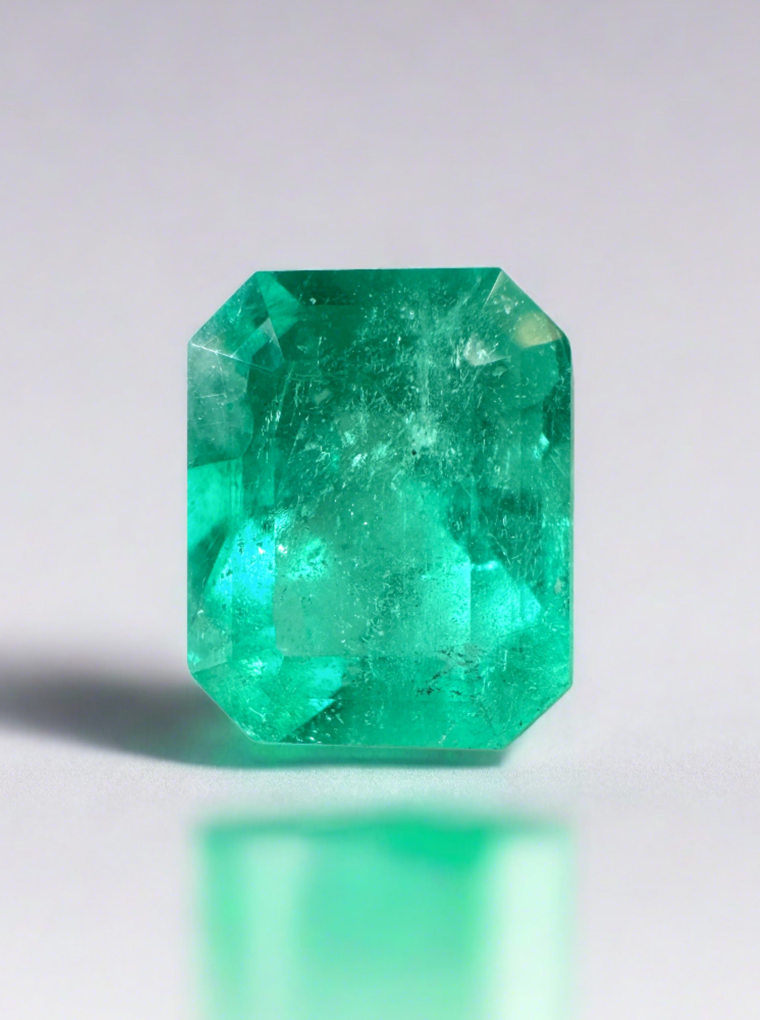 2.91 Carat 10x8 Medium Green Colombian Emerald-Emerald Cut - JR Colombian Emeralds