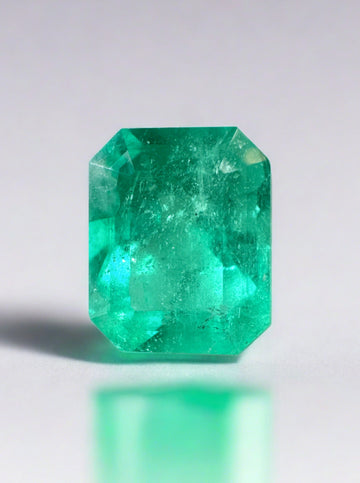 2.91 Carat 10x8 Medium Green Colombian Emerald-Emerald Cut