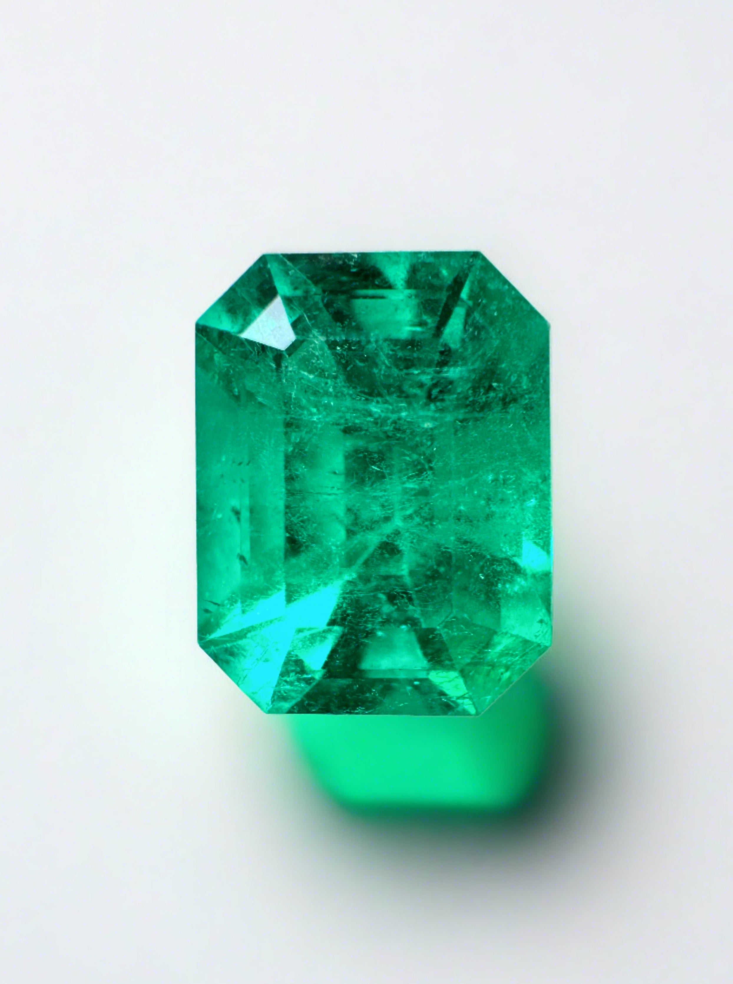 Special Listing For Duncan - 2.96 Carat 10x7.5 Intense Bluish Green Natural Loose Colombian Emerald- Emerald Cut - JR Colombian Emeralds