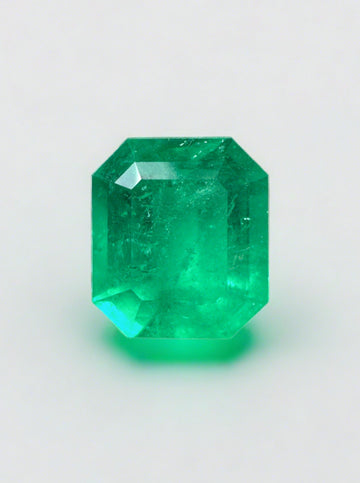 3.02 Carat Intense Green Natural Loose Colombian Emerald- Emerald Cut