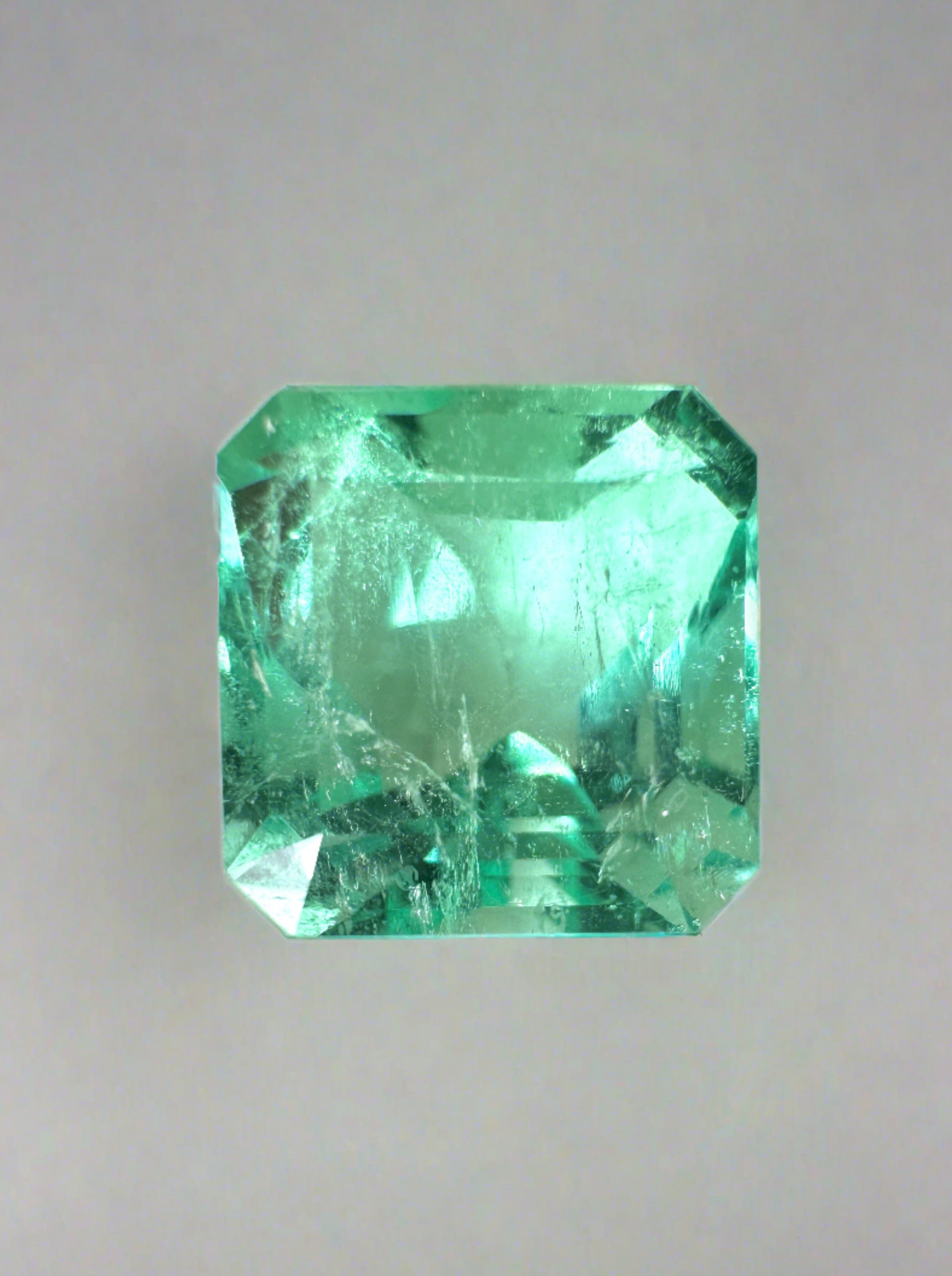 3.37 Carat VS Jyotish Natural Loose Colombian Emerald- Asscher Cut - JR Colombian Emeralds