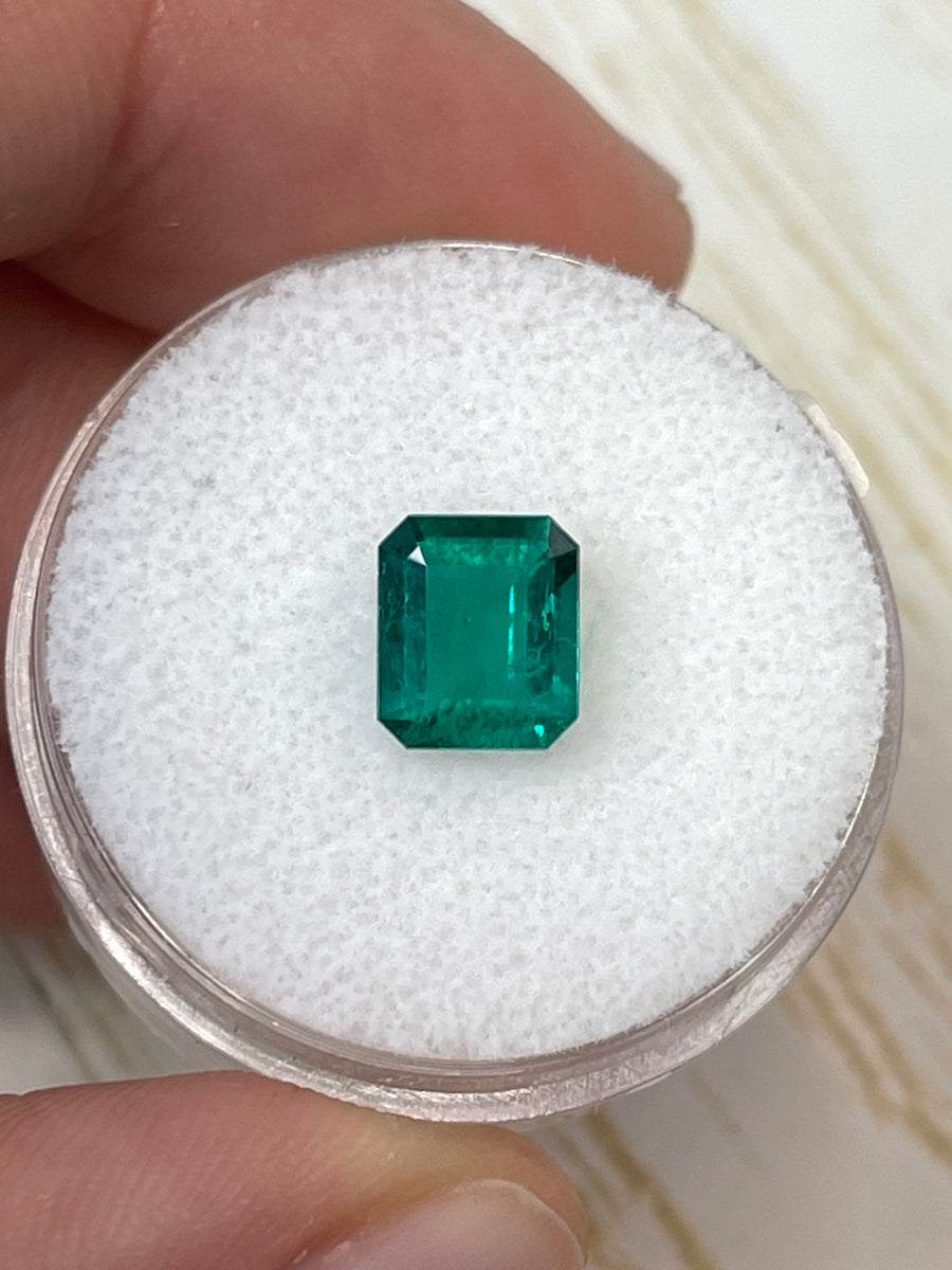 Emerald Cut 1.25 Carat Loose Colombian Emeralds - Superior Muzo Green Quality