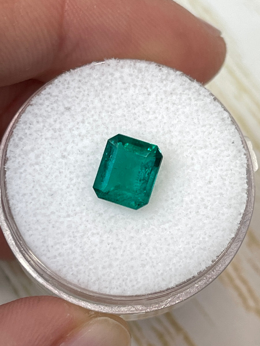 AAA+ Muzo Green Colombian Emeralds - 1.25 Carat Loose Stones in Emerald Cut