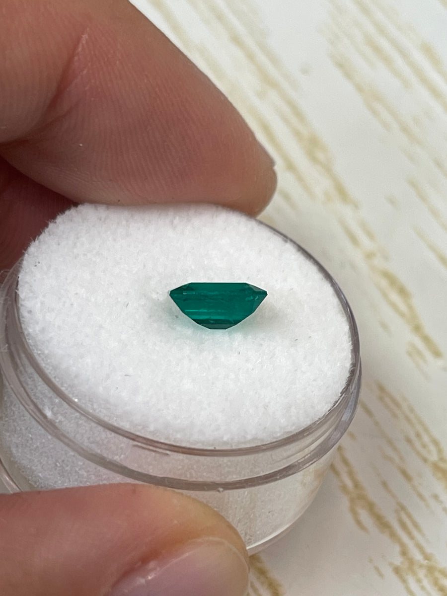Emerald Cut Colombian Emeralds - 1.25 Carat, Exceptional Muzo Green