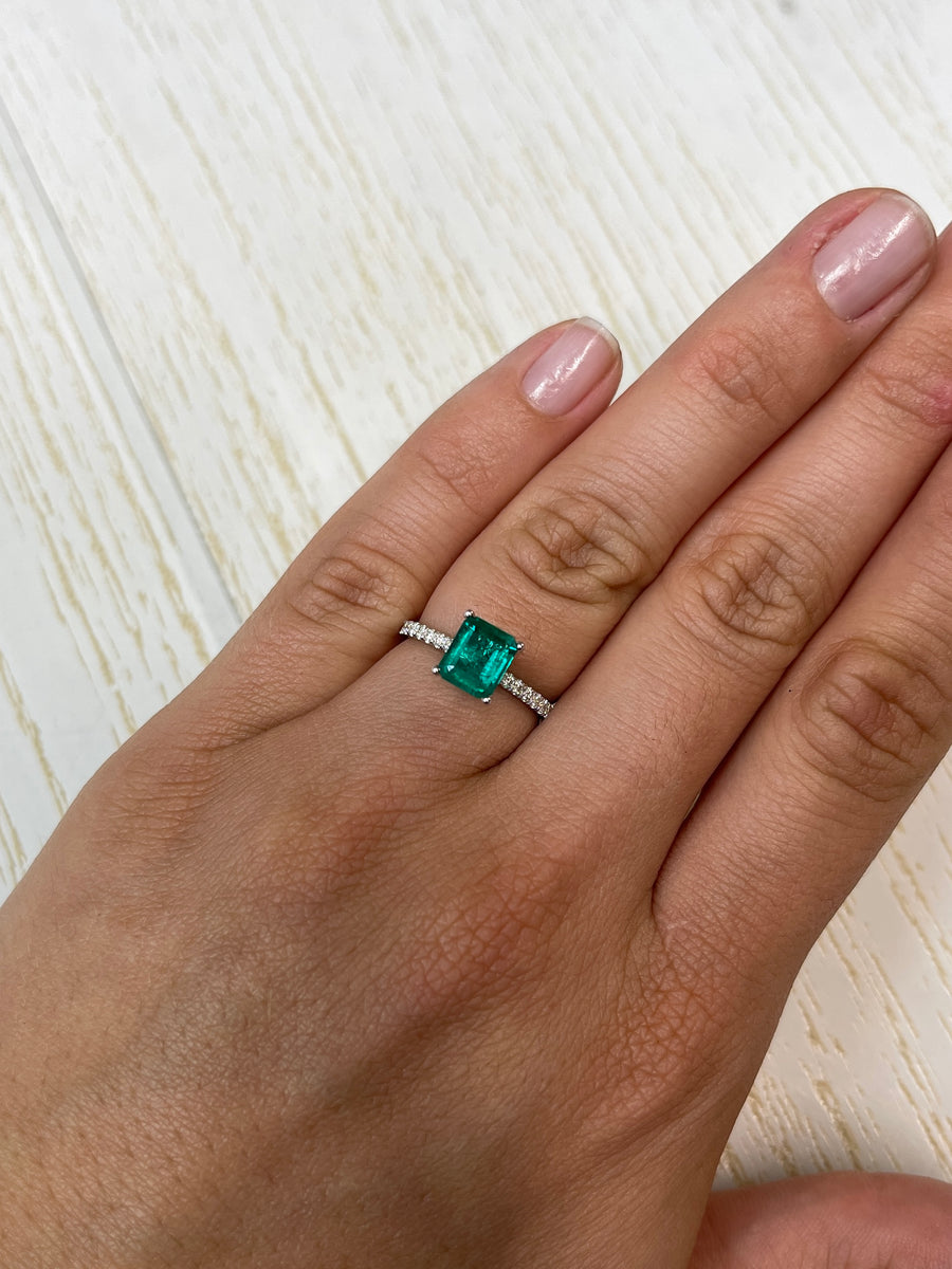 Muzo Green 1.25 Carat Colombian Emeralds - Emerald Cut, Loose Gemstones