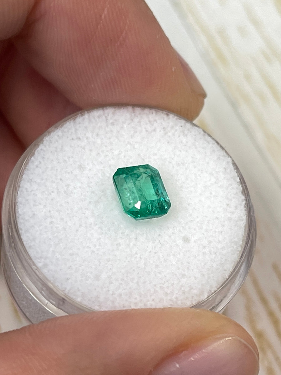 1.31 Carat Colombian Emerald - Natural, Earthy Green, Loose Stone, Emerald Cut