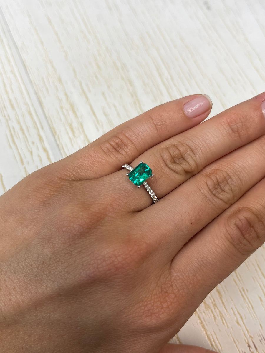 Gorgeous Emerald Cut 1.32 Carat Colombian Emerald - Loose, AAA+ Quality, Muzo Green
