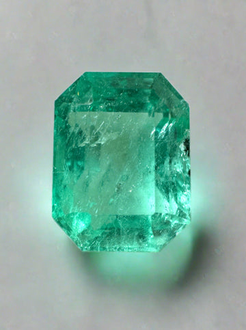 4.29 Carat 11x8 Medium Green Natural Loose Colombian Emerald-Emerald Cut