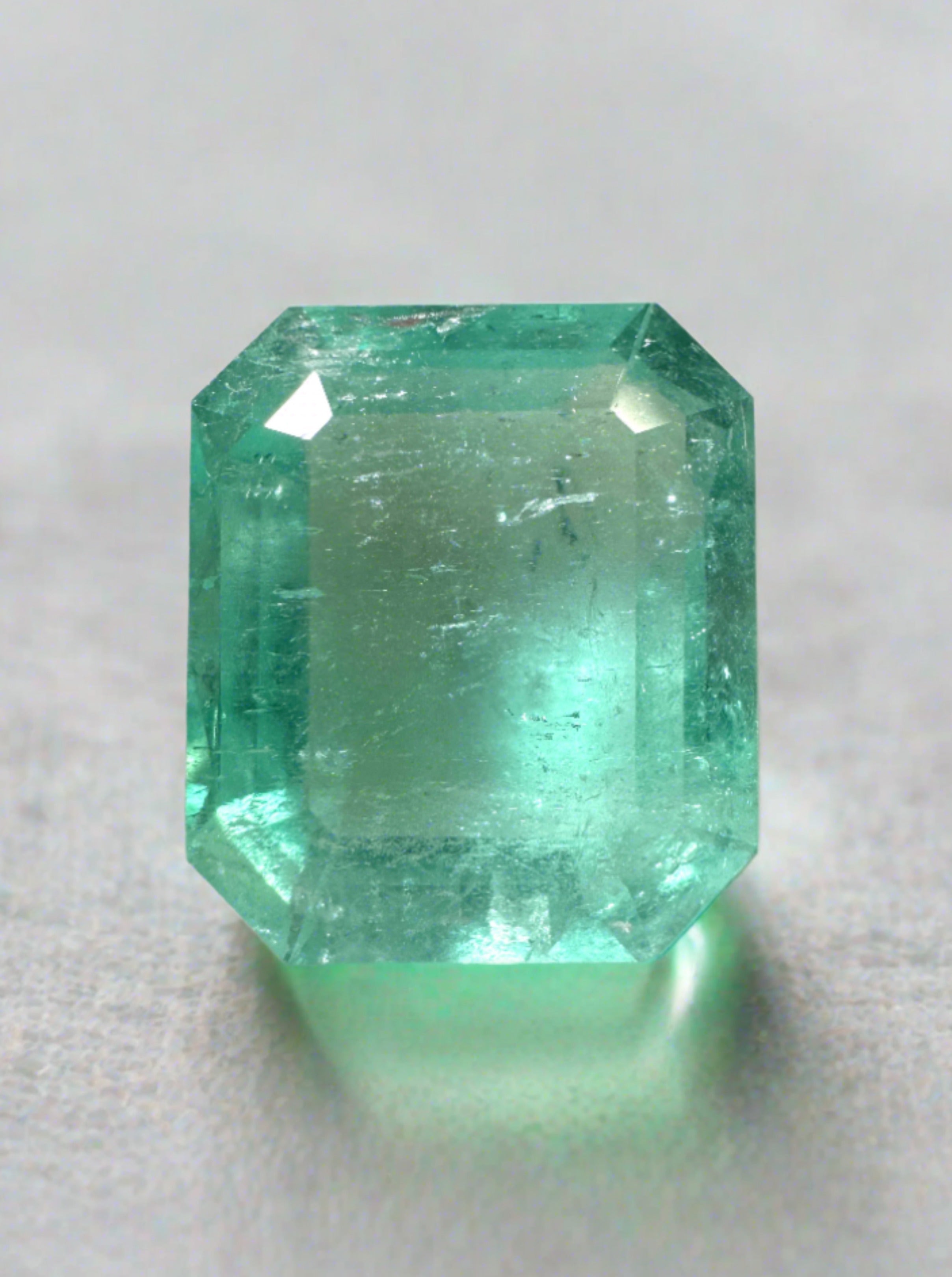 Special listing - 4.43 Carat 11x10 Large Spread Natural Loose Colombian Emerald-Emerald Cut - JR Colombian Emeralds